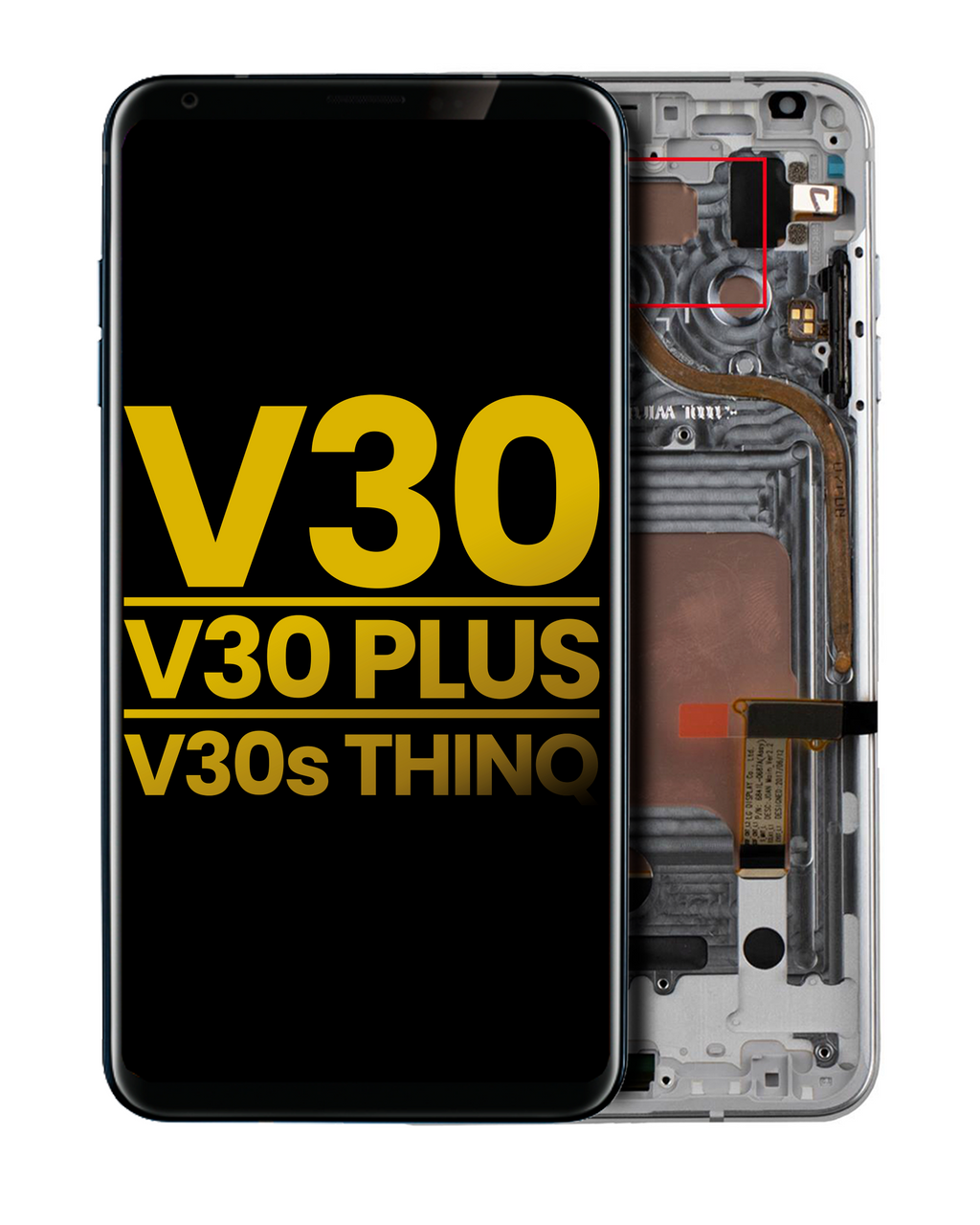 OLED-Display m. Rahmen LG V30/V30+/V30S ThinQ überholt Silber