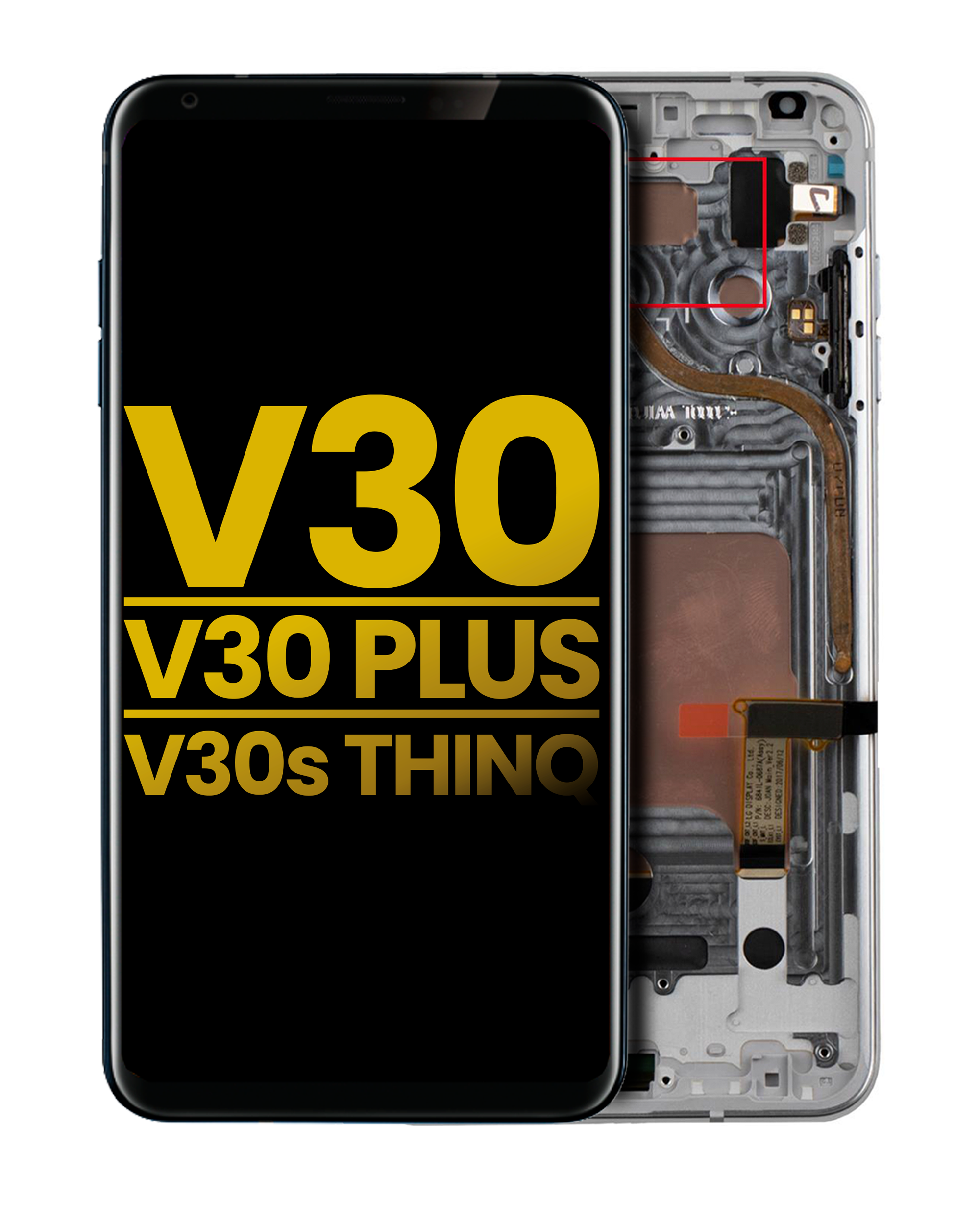 OLED-Display m. Rahmen LG V30/V30+/V30S ThinQ überholt Silber