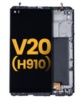 LCD-Display mit Rahmen für LG V20 (H910) (Refurbished) (Schwarz)
