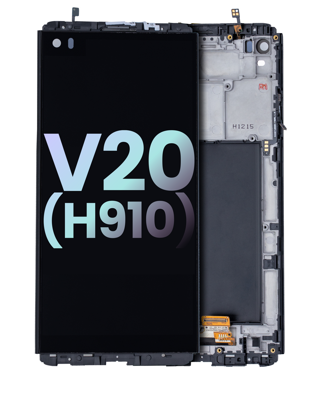 LCD-Display mit Rahmen für LG V20 (H910) (OEM-Qualität) (Schwarz)