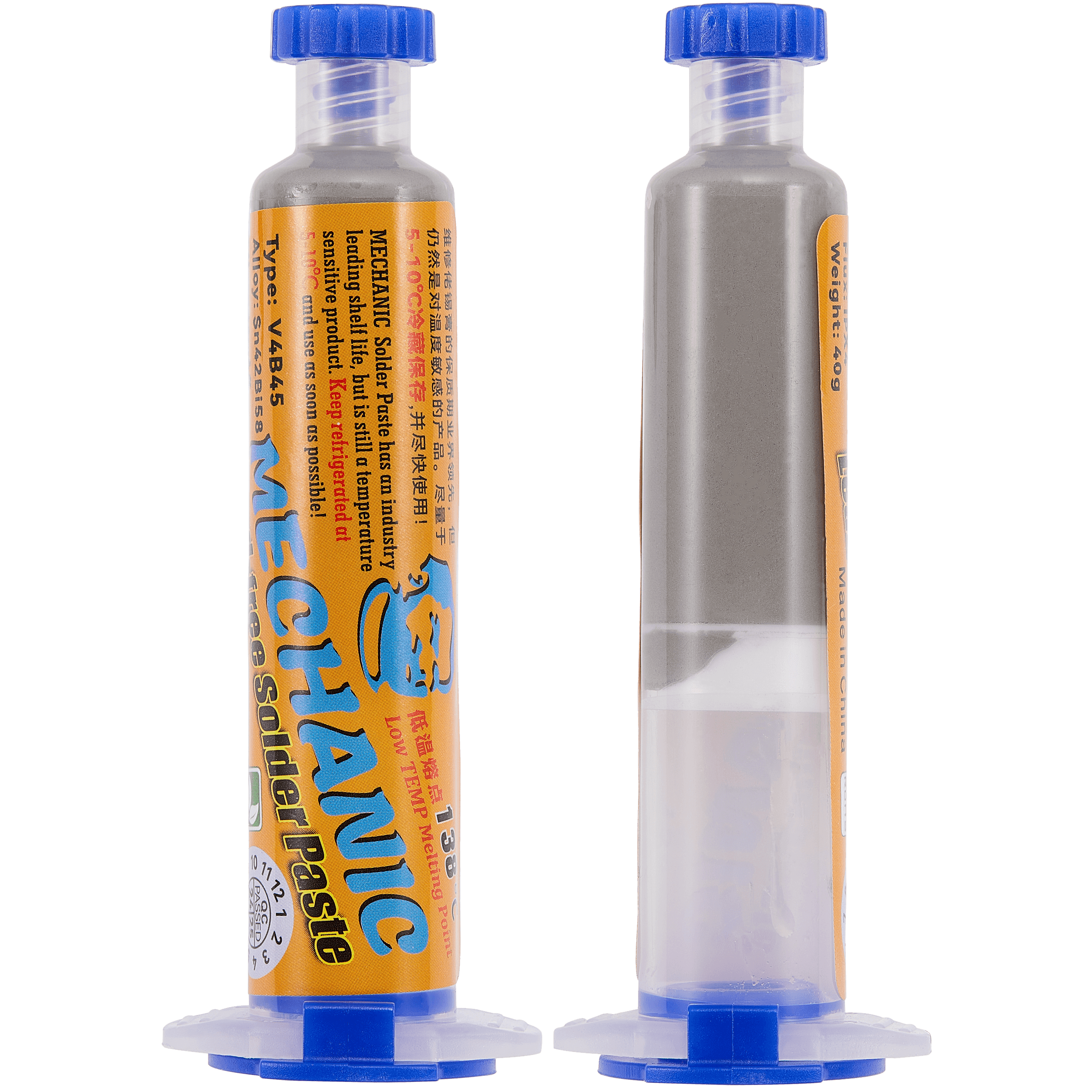 Solder Paste Low Temperature RoHS Lead Free 40g (V40-BS458) (Mechanic)