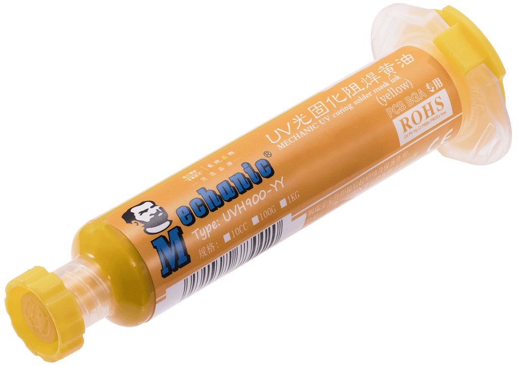 UV-Lötstopplack Yellow 10mL (Mechanic)