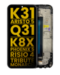 LCD-Display mit Rahmen für LG K31/Aristo5/Q31 (refurbished)