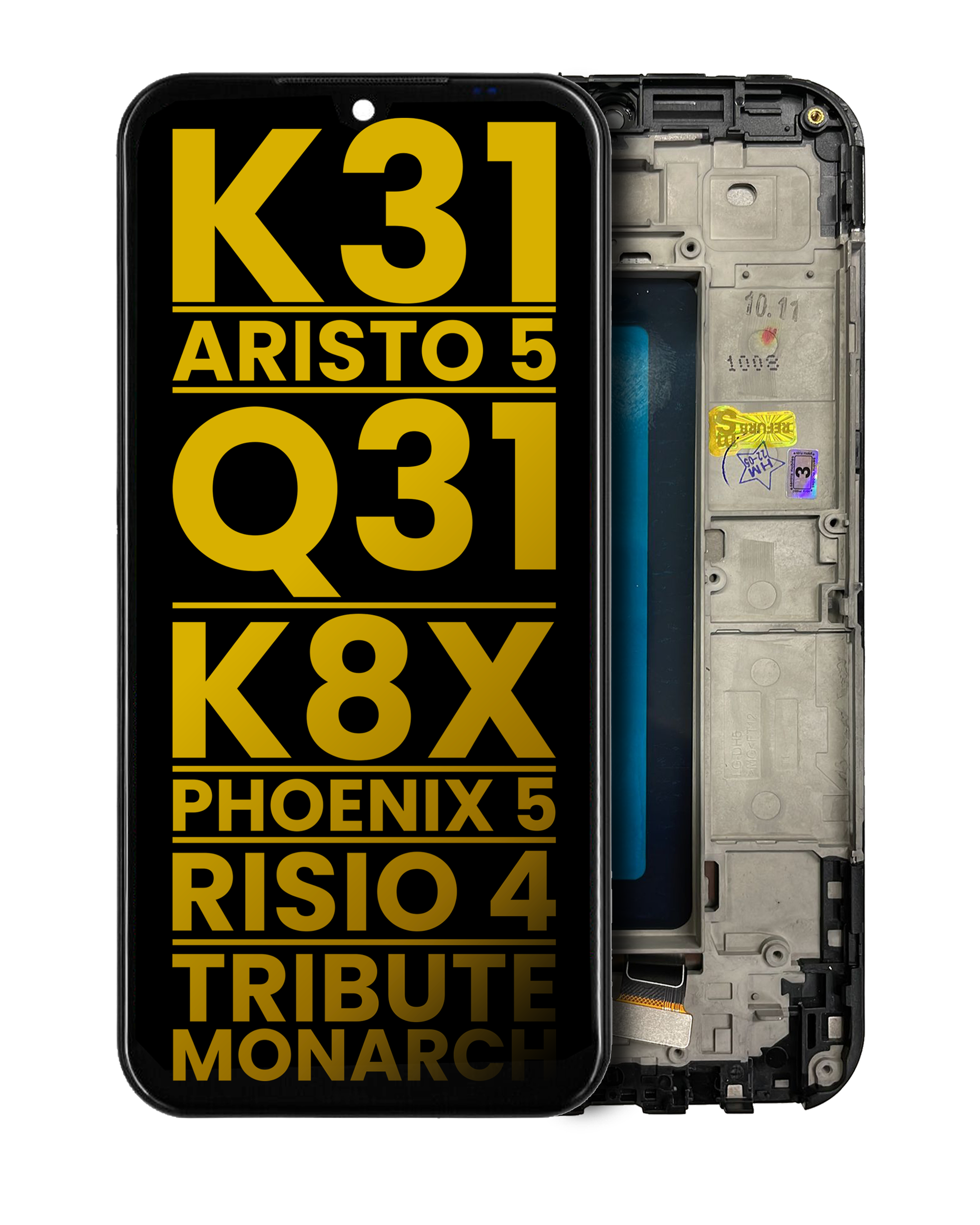 LCD-Display mit Rahmen für LG K31/Aristo5/Q31 (refurbished)