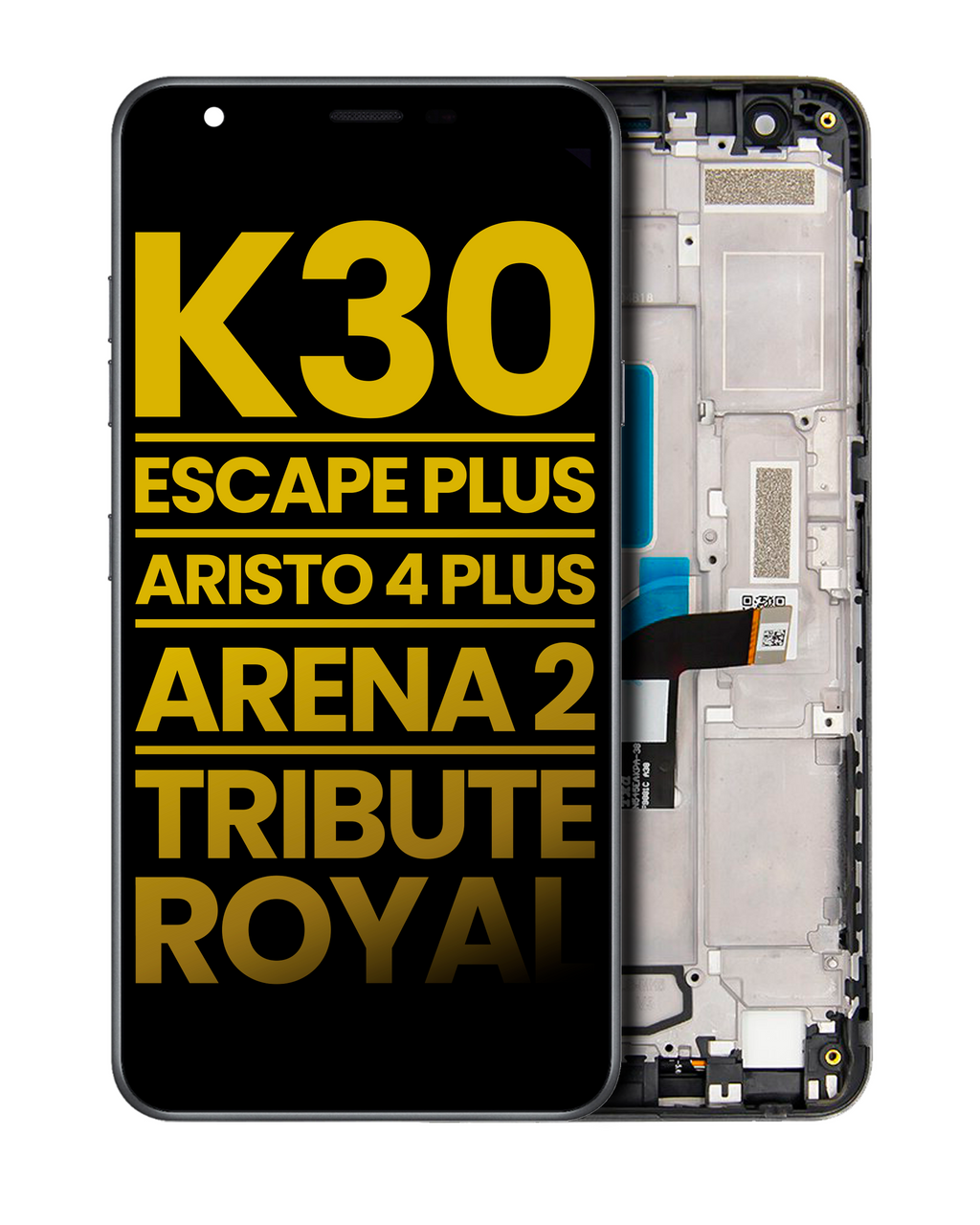 LCD-Display mit Rahmen für LG K30/Aristo 4 Plus (Refurbished)