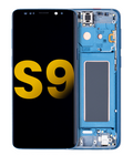 OLED Display with Frame for Samsung Galaxy S9 (Refurbished) (Coral Blue)