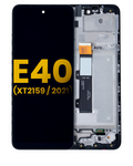 LCD-Display mit Rahmen für Motorola Moto E40 (Refurbished)