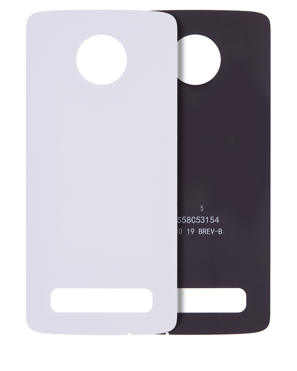 Back Cover Glass for Motorola Moto Z4 (XT1980-3 / XT1980-4 / 2019) (Original OEM) (White)