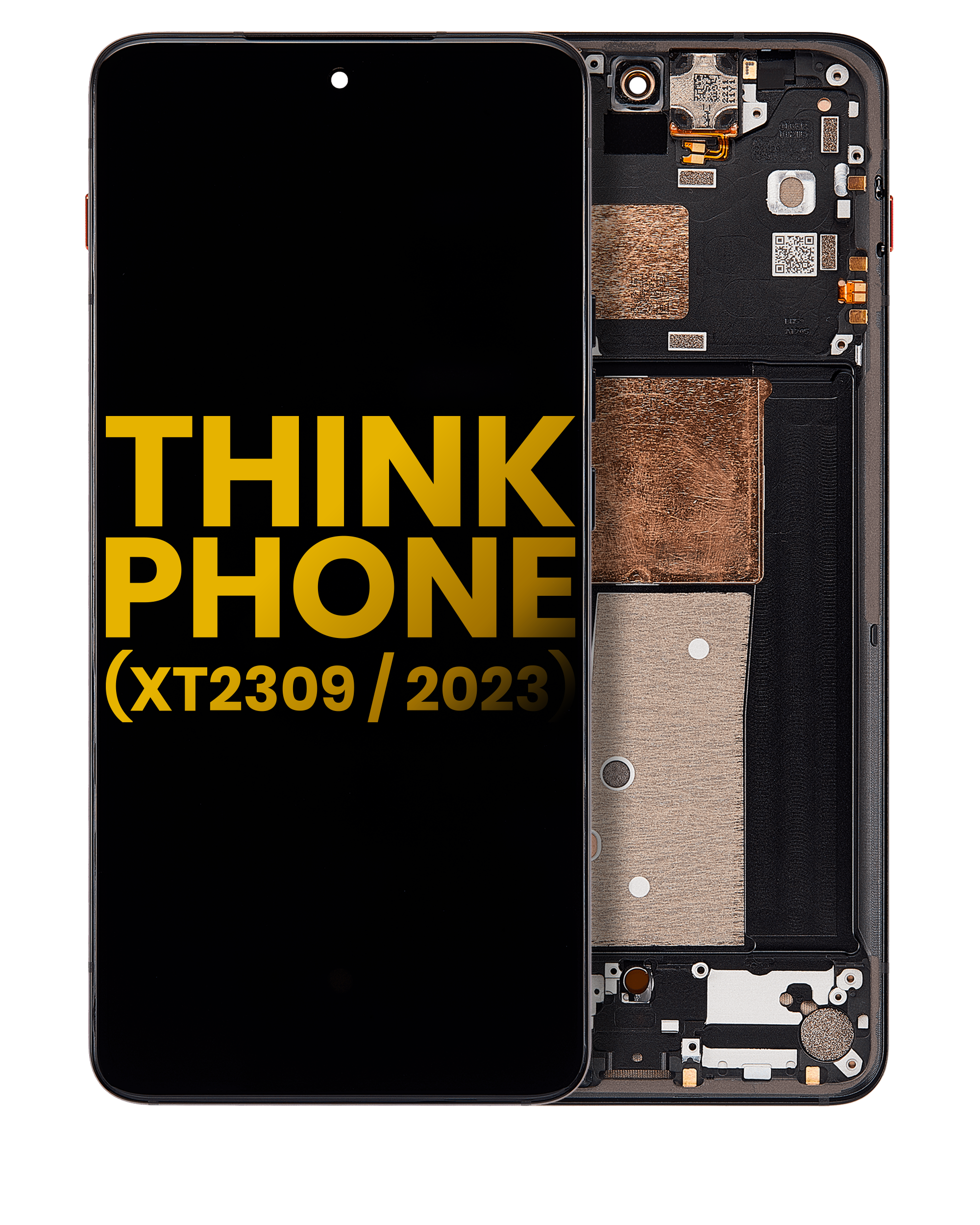 OLED Display with Frame for Motorola Moto ThinkPhone (XT2309 / 2023) (Refurbished) (Carbon Black)
