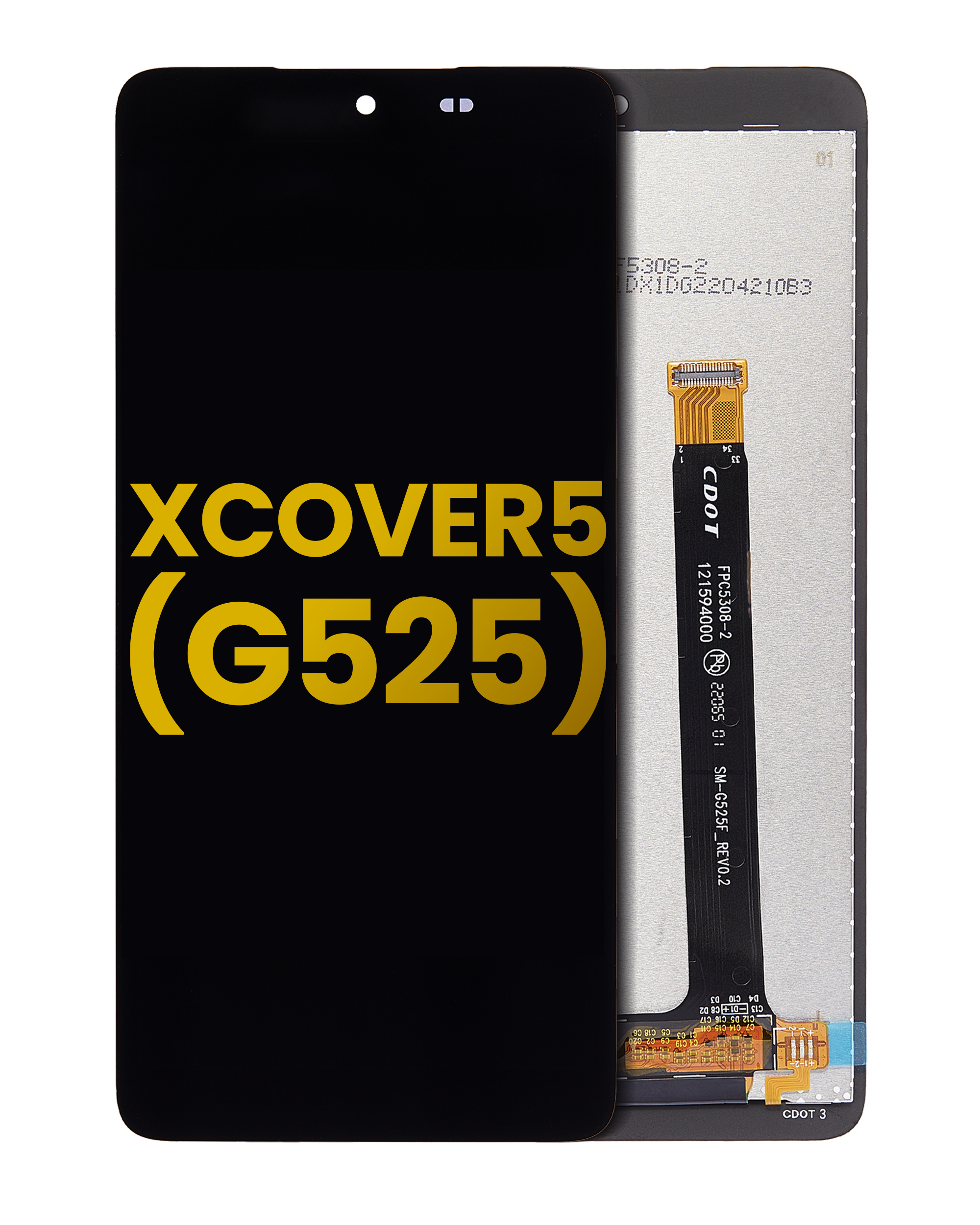 LCD-Komplettbaugruppe ohne Rahmen für Samsung Galaxy XCover 5 Refurb. Schwarz
