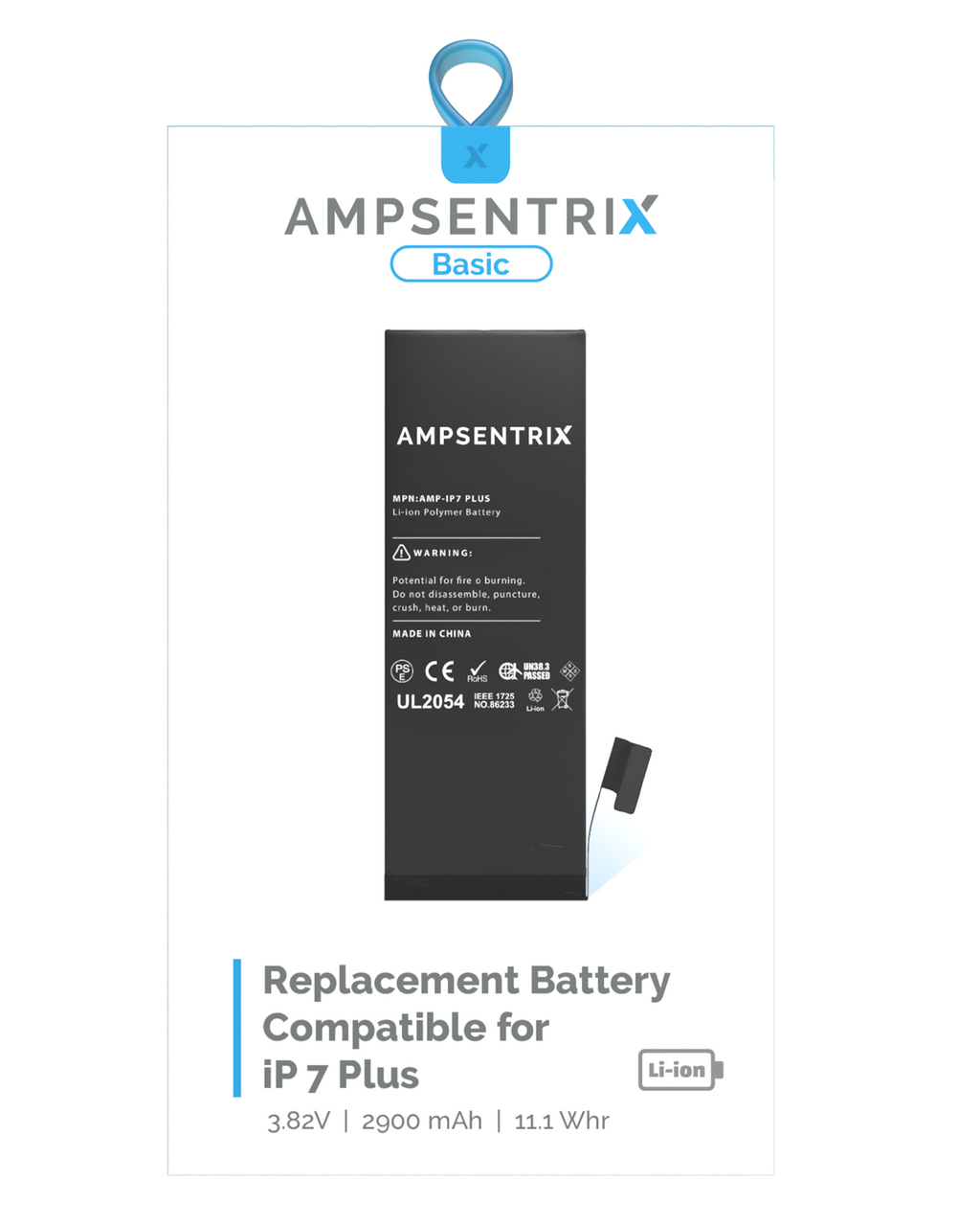 Replacement Battery for iPhone 7 Plus (AmpSentrix Basic)
