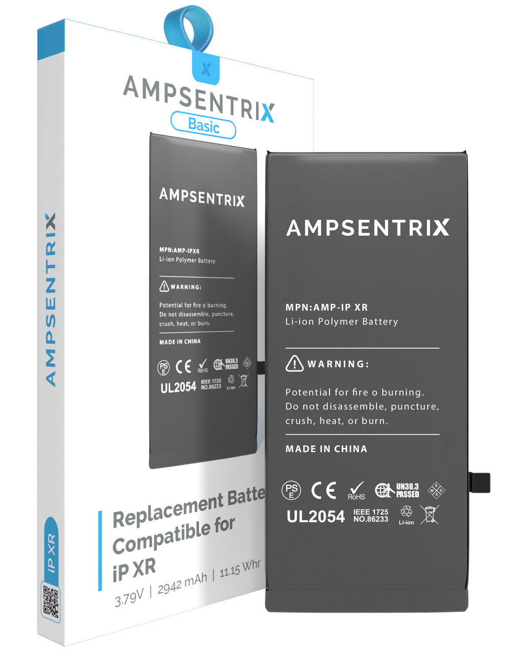 Replacement Battery for iPhone XR (AmpSentrix Basic)