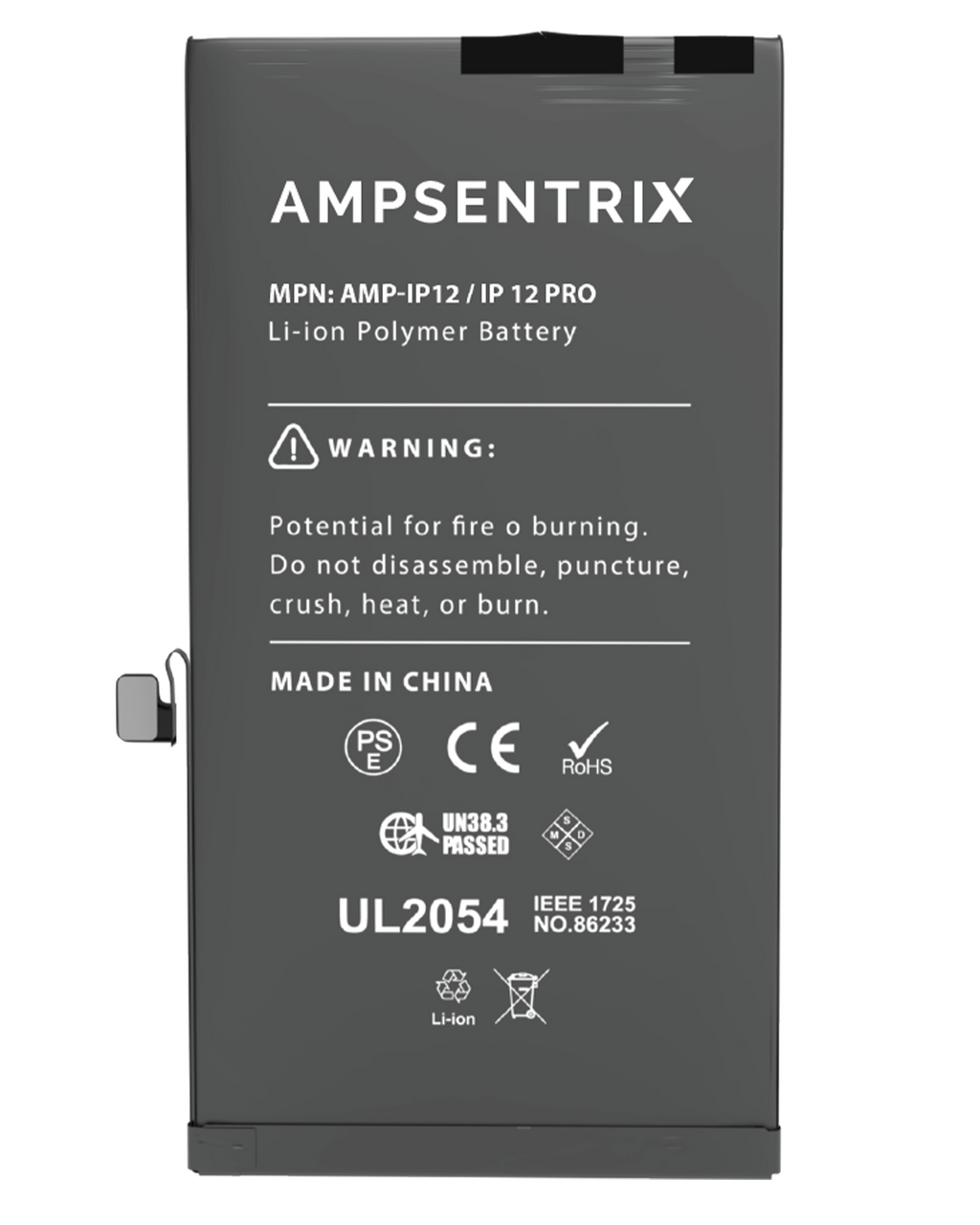 Replacement Battery for iPhone 12 / 12 Pro (AmpSentrix Basic)