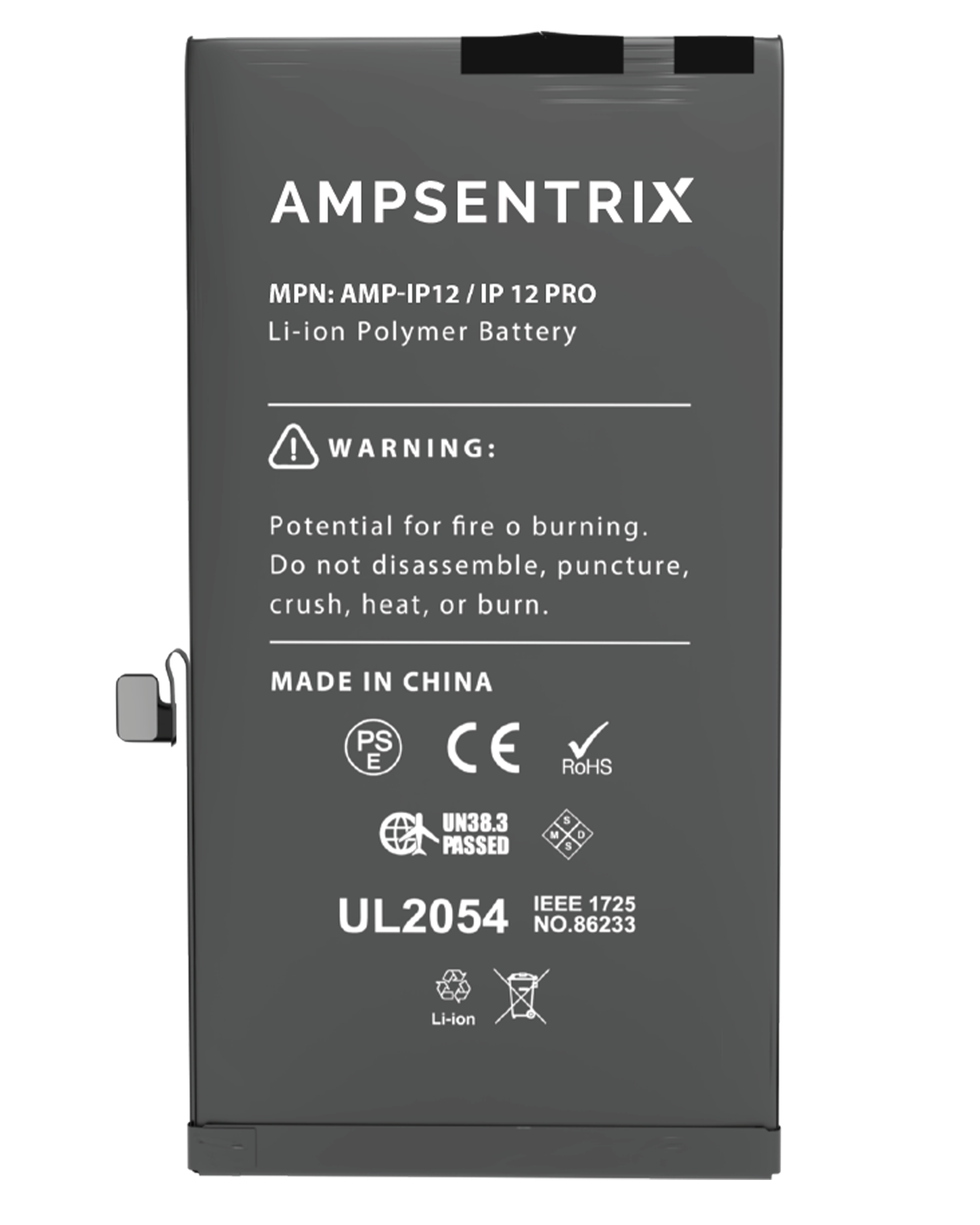 Replacement Battery for iPhone 12 / 12 Pro (AmpSentrix Basic)
