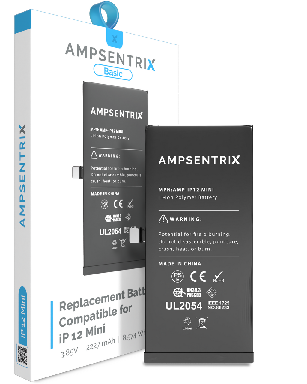Replacement Battery for iPhone 12 Mini (AmpSentrix Basic)