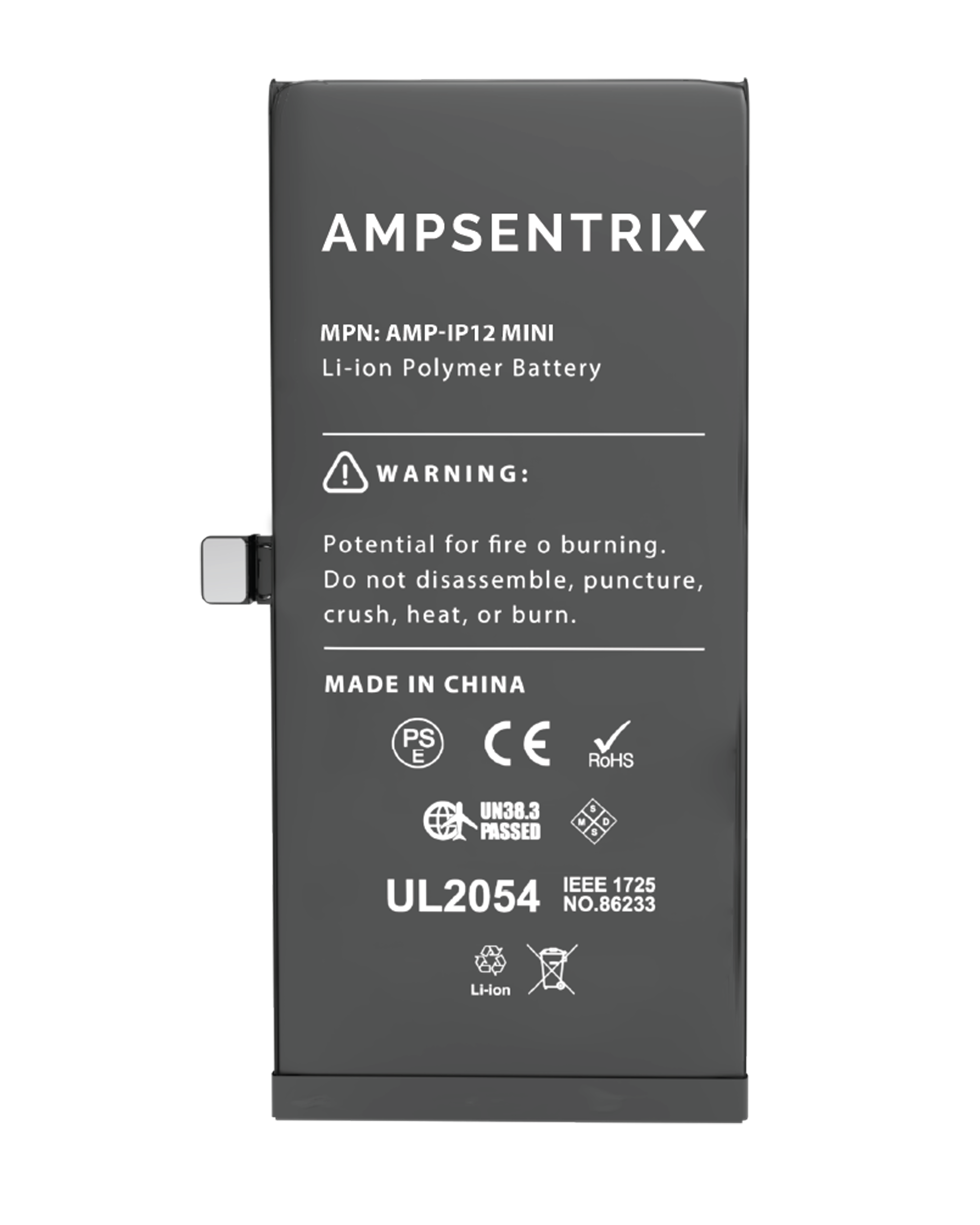 Replacement Battery for iPhone 12 Mini (AmpSentrix Basic)