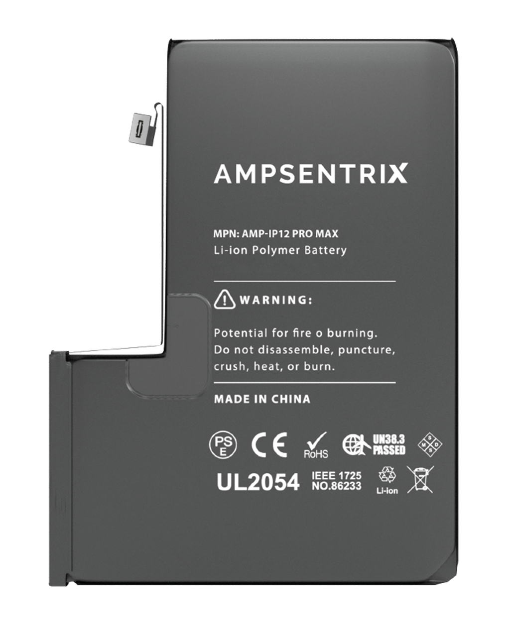Replacement Battery for iPhone 12 Pro Max (AmpSentrix Basic)