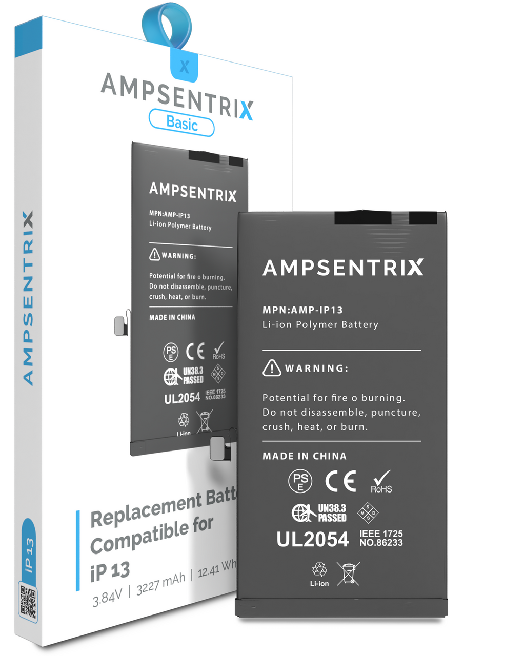 Replacement Battery for iPhone 13 (AmpSentrix Basic)