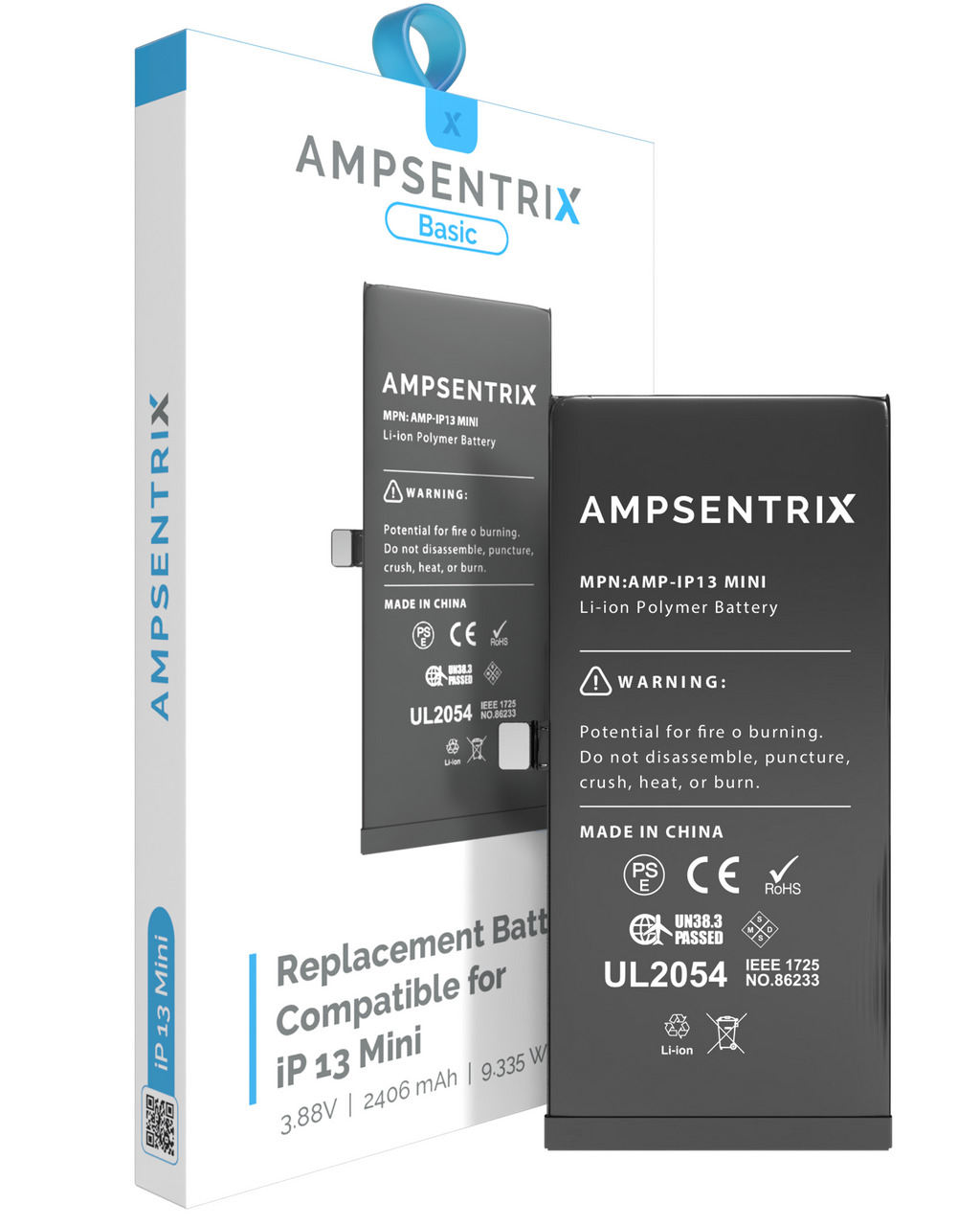Replacement Battery for iPhone 13 Mini (AmpSentrix Basic)