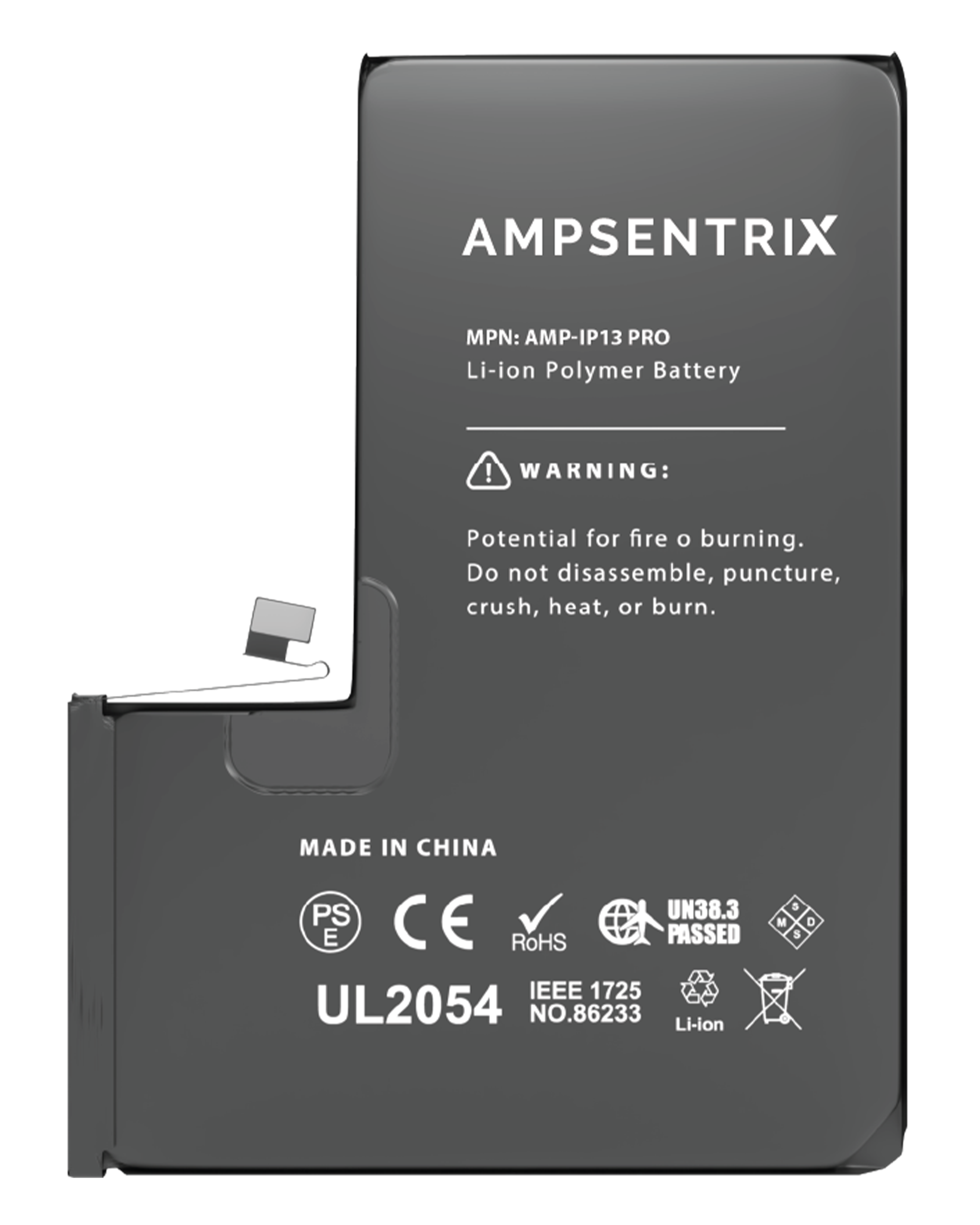 Replacement Battery for iPhone 13 Pro (AmpSentrix Basic)