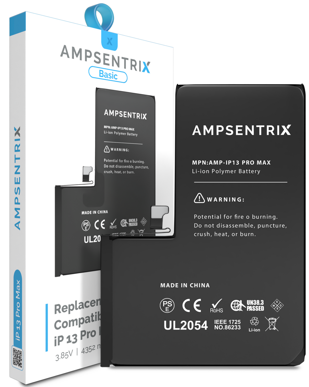 Replacement Battery for iPhone 13 Pro Max (AmpSentrix Basic)