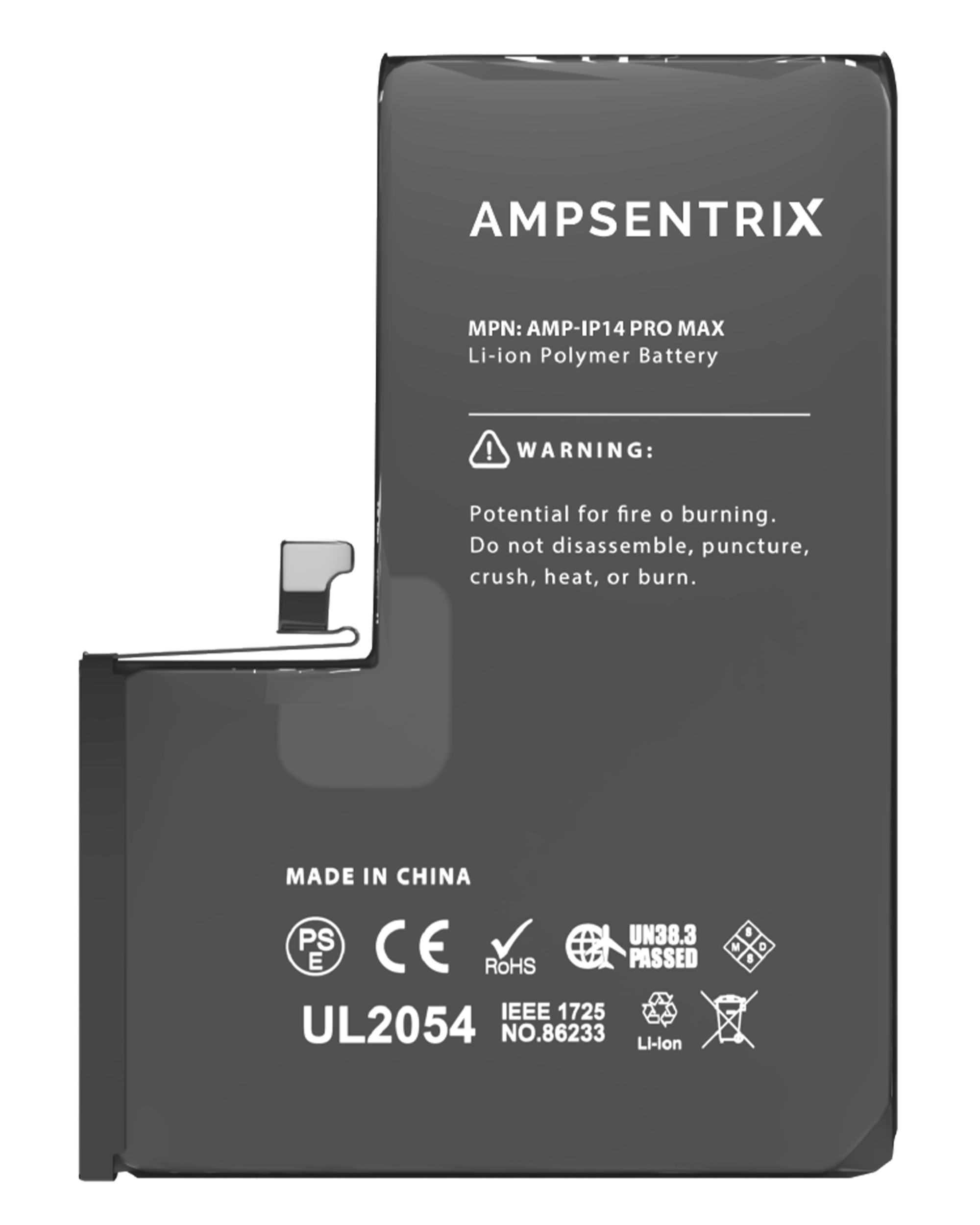 Replacement Battery for iPhone 14 Pro Max (AmpSentrix Basic)