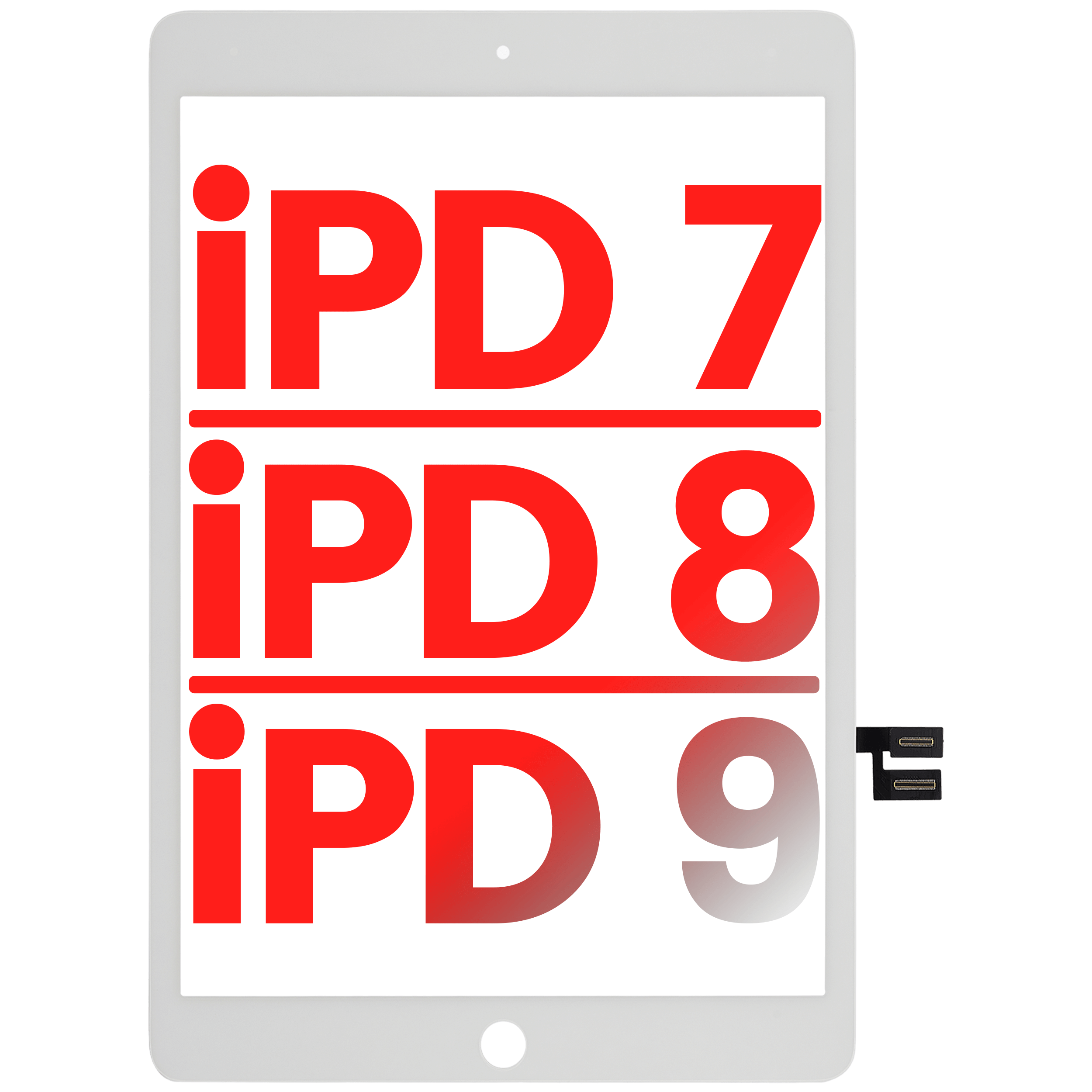 Digitizer for iPad 7 (2019), iPad 8 (2020), and iPad 9 (2021) – Aftermarket Plus (White)