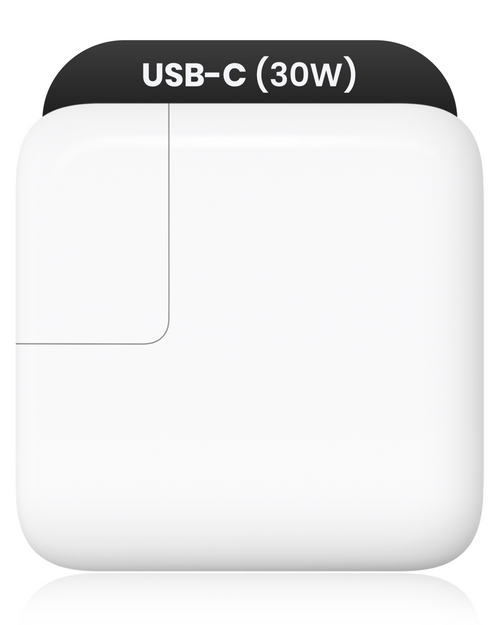 30W USB-C Wall Charger for iPhone, iPad, Watch, and MacBook (Used OEM Disassembly, Grade A, Bulk Packaging)