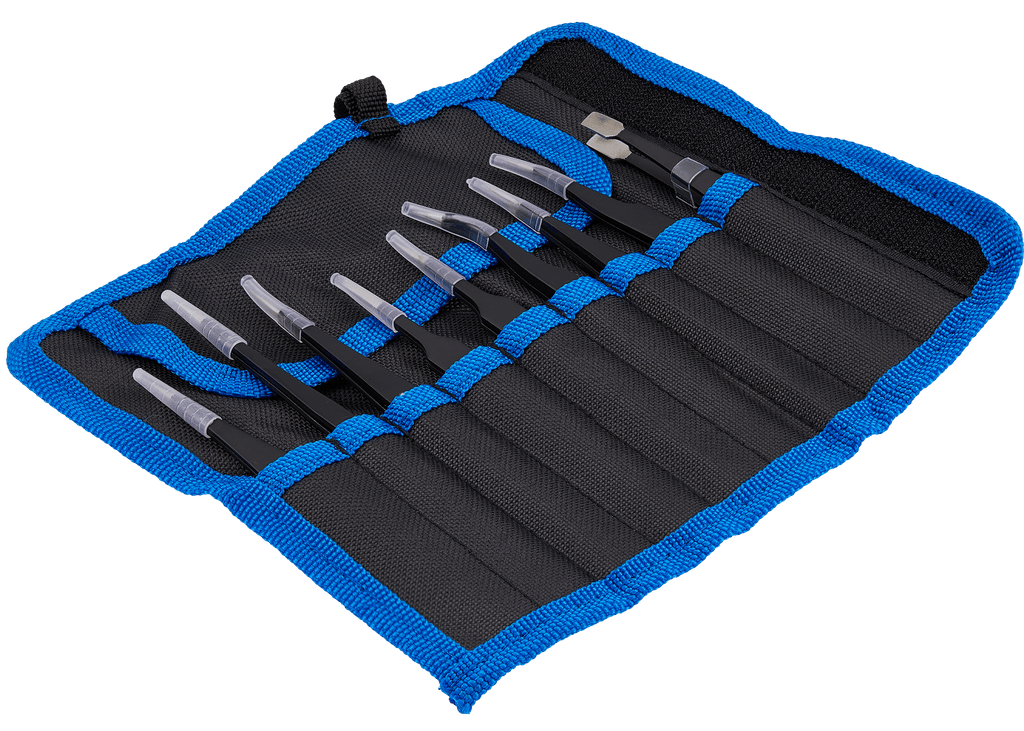 Pinzettenset mit Trageetui (9-teilig)
