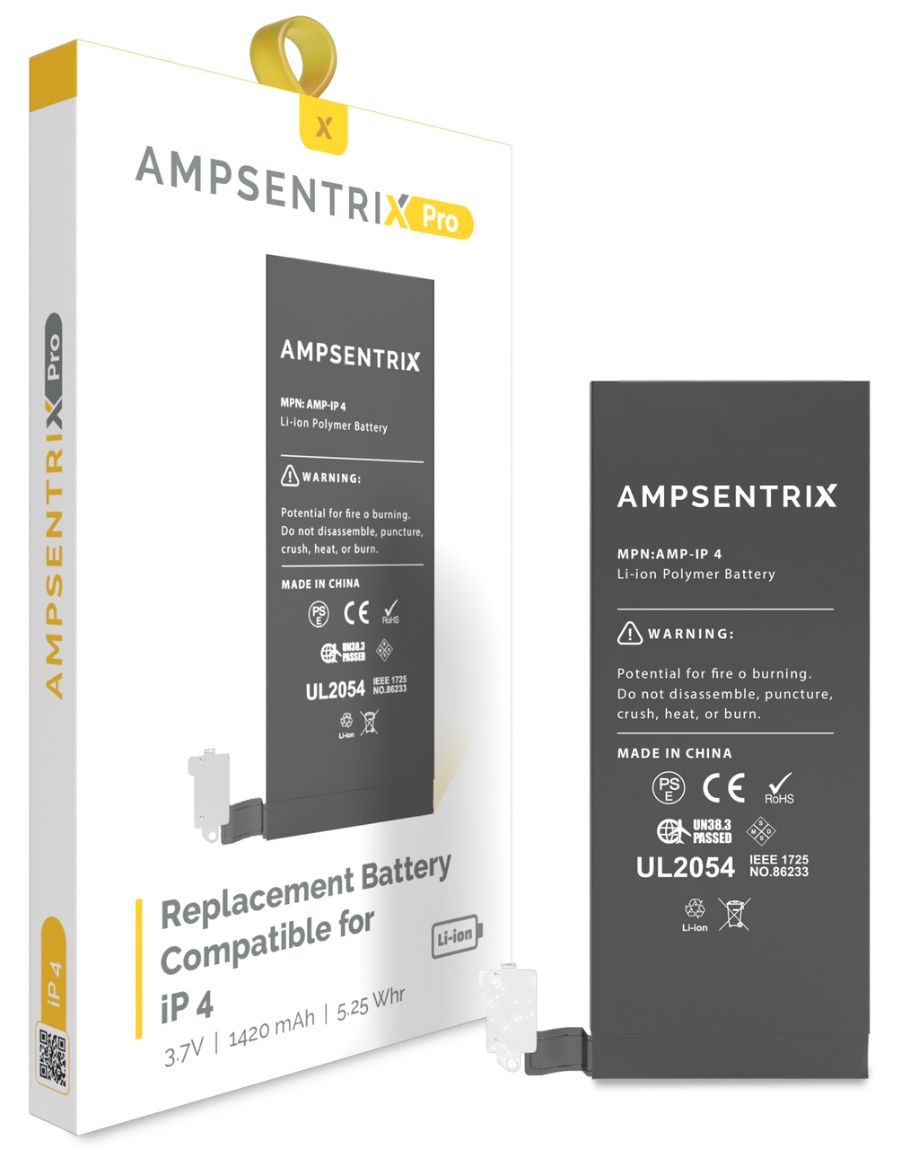 Ersatzakku für iPhone 4 (AmpSentrix Pro)