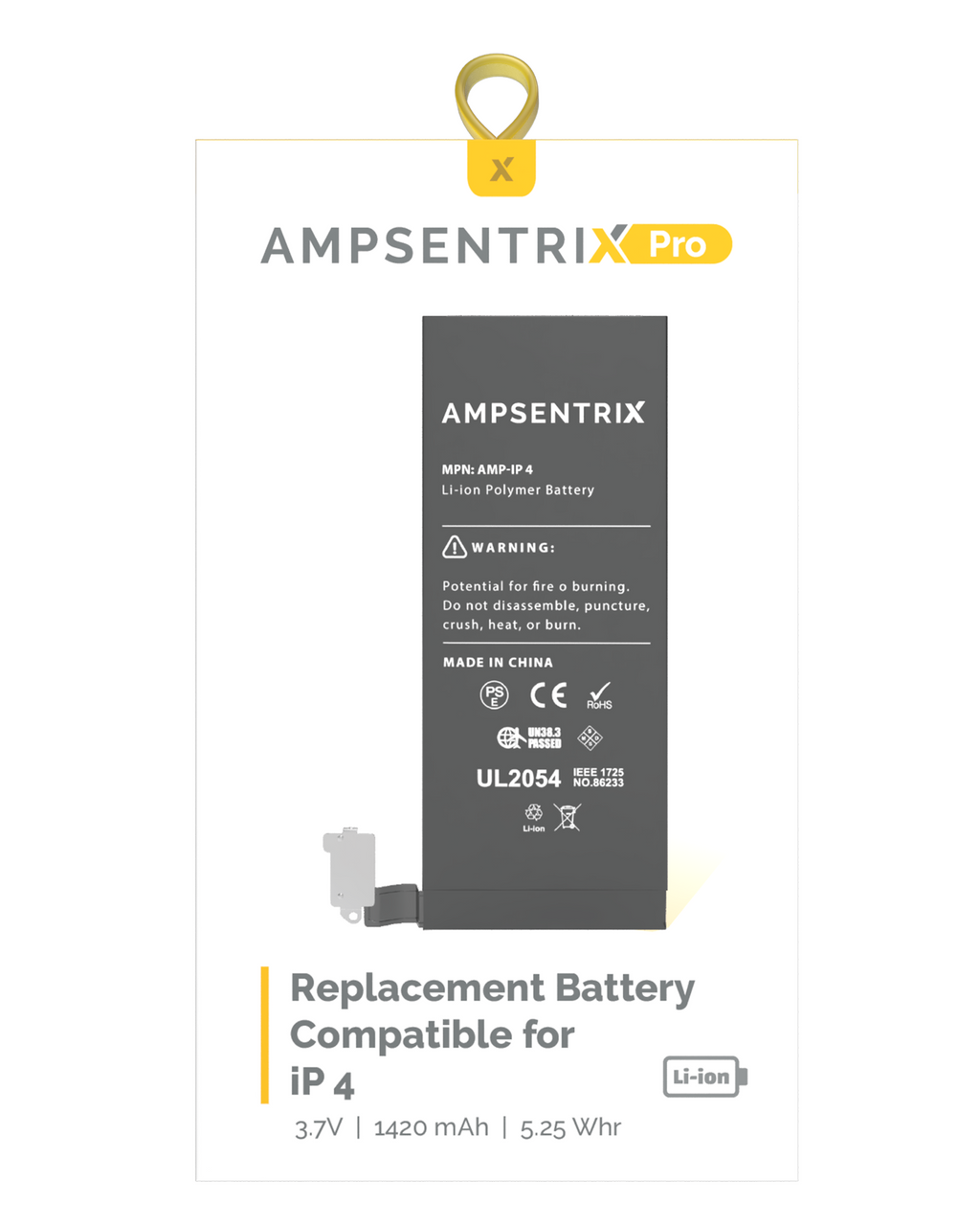 Ersatzakku für iPhone 4 (AmpSentrix Pro)