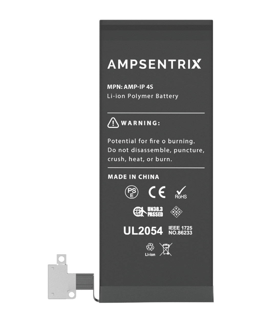 Replacement Battery for iPhone 4S (AmpSentrix Pro)