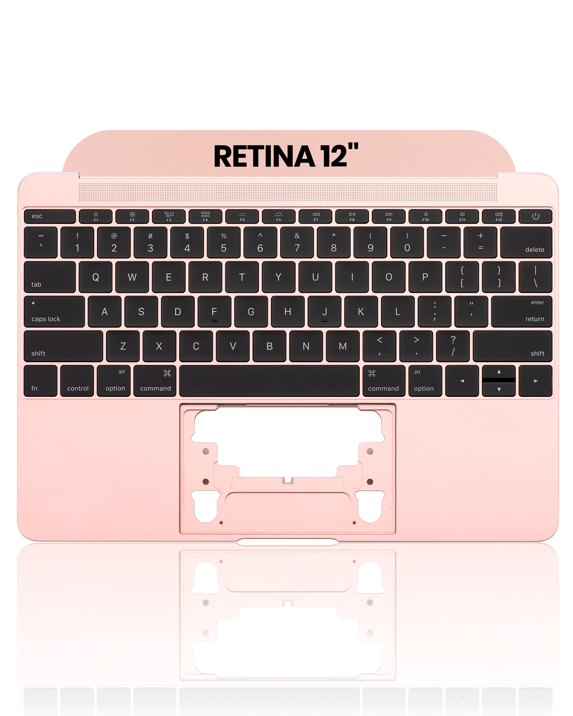 Top Case mit Keyboard (ANSI US) and Microphone für MacBook 12" A1534 (2016-2017) (gebrauchter OEM-Ausbau, Qualität B/C) (Rose Gold)