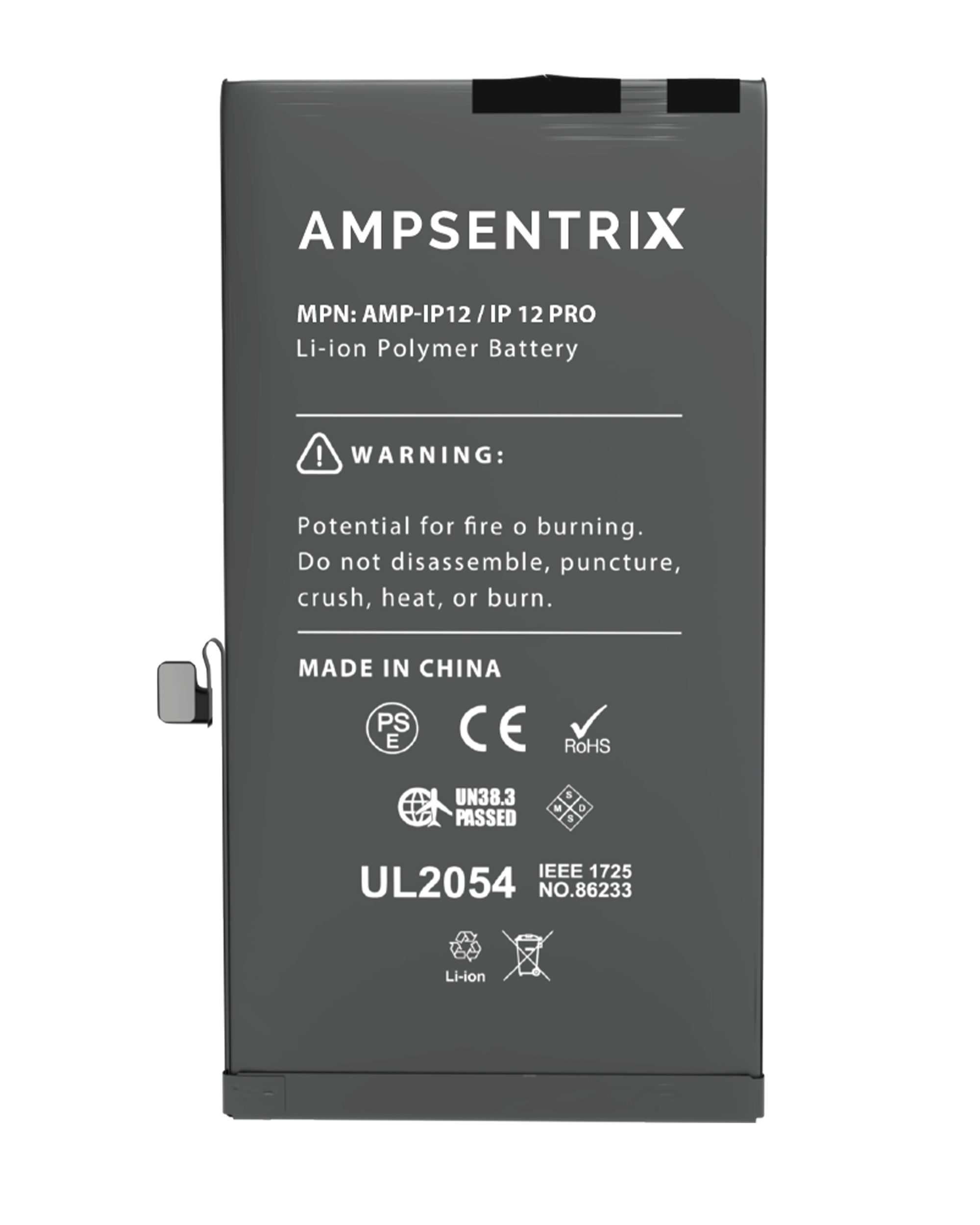 Replacement battery for iPhone 12 / 12 Pro (AmpSentrix Basic Extended)