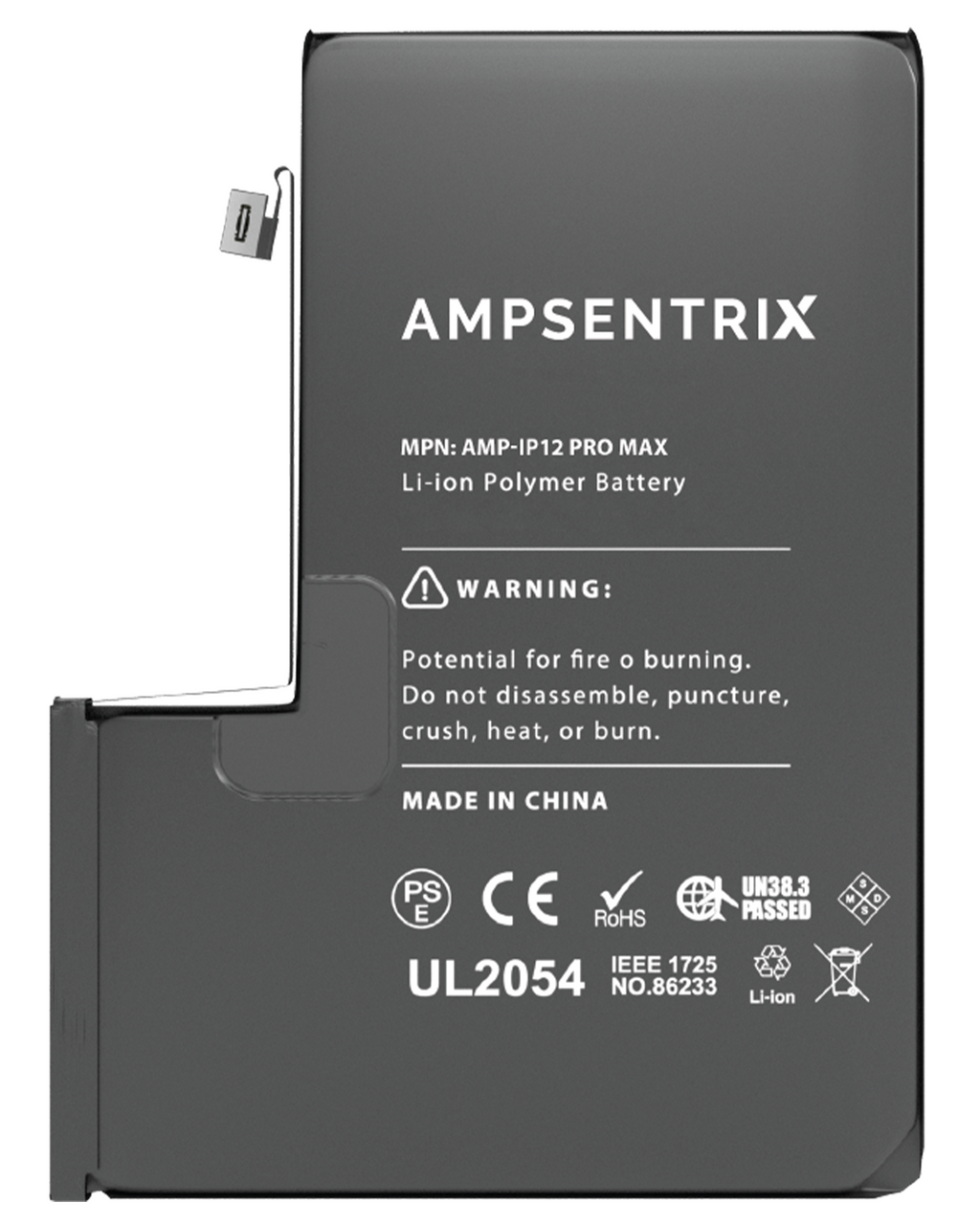 Replacement Battery for iPhone 12 Pro Max (AmpSentrix Basic Extended)