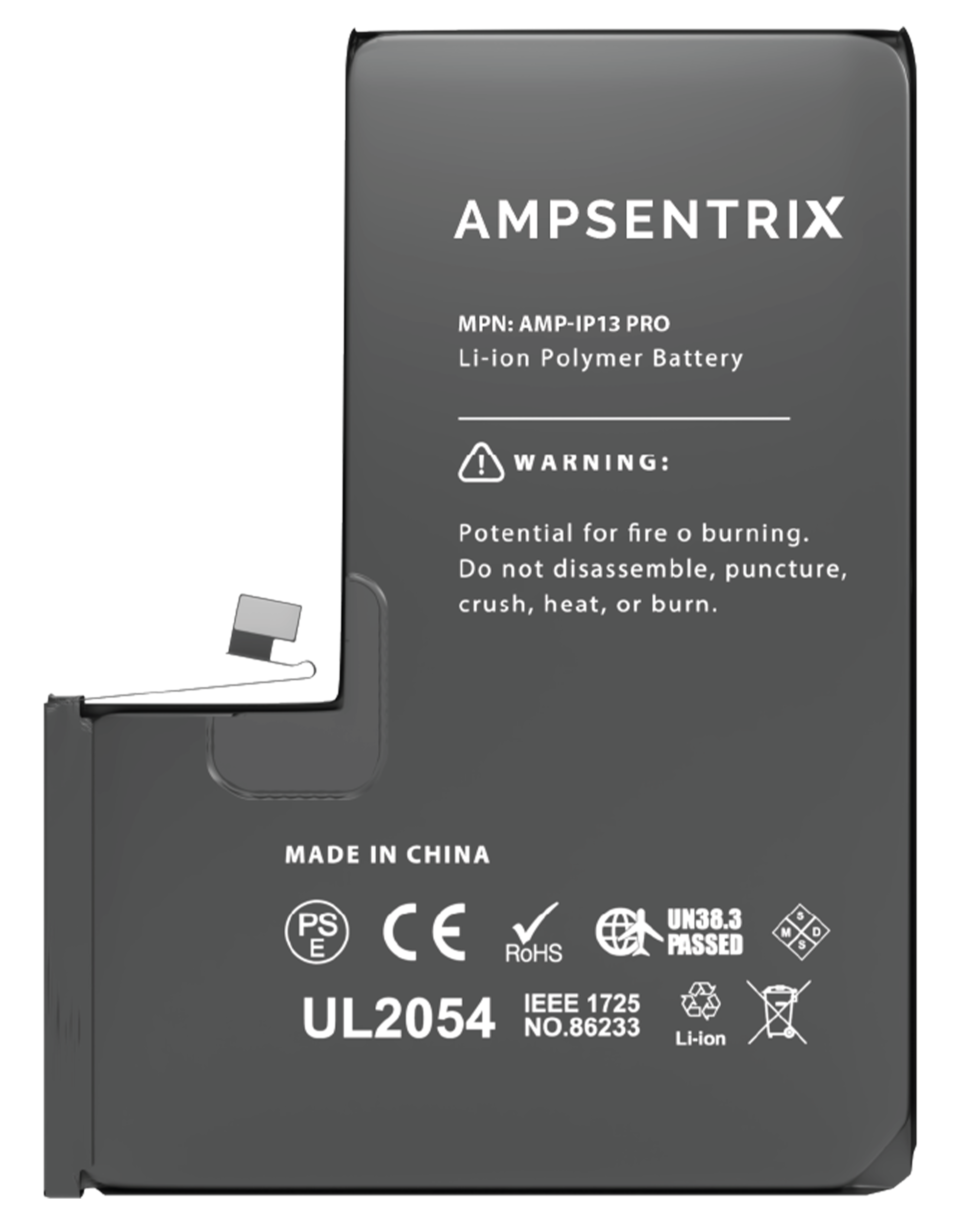 Replacement battery for iPhone 13 Pro (AmpSentrix Basic Extended)
