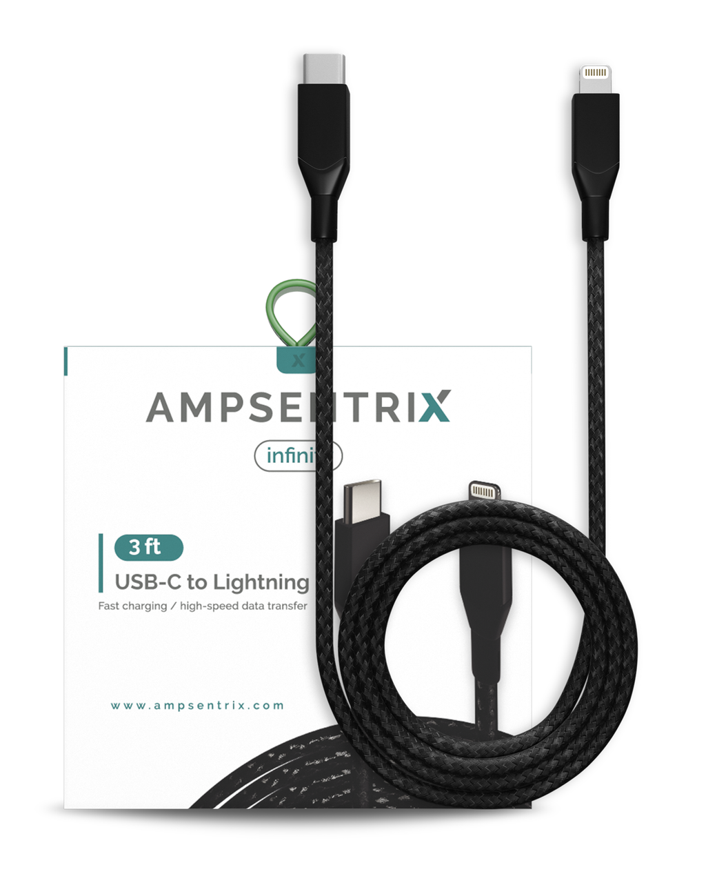 Lightning auf USB-C Kabel, Non-MFI, 1m, Schwarz