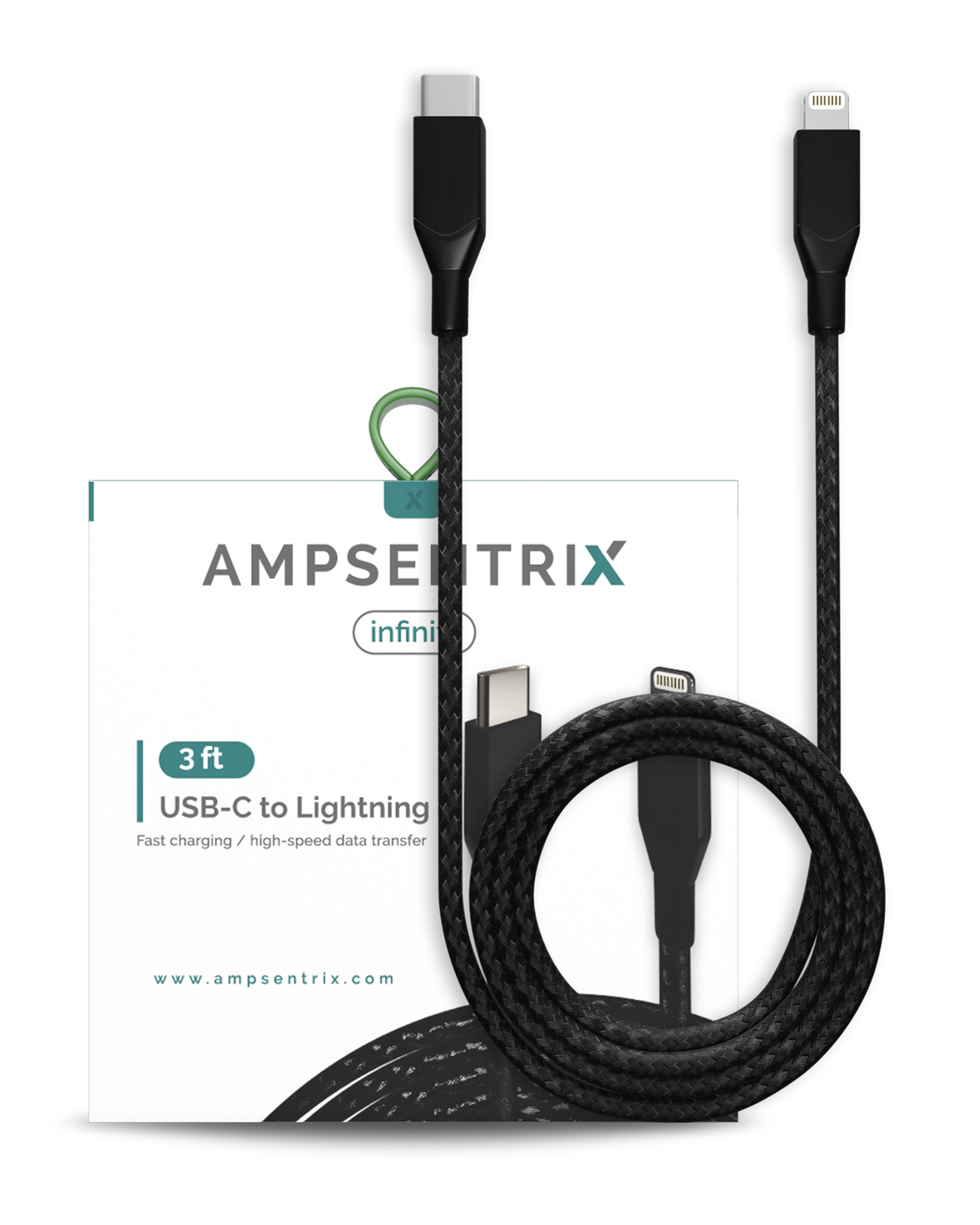 Lightning auf USB-C Kabel, Non-MFI, 1m, Schwarz