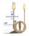 USB-A auf Lightning Kabel (Non-MFI) 1,8m Gold Ampsentrix Infinity