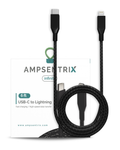 USB-C auf Lightning Kabel 1,8m Schwarz Non-MFI Ampsentrix Infinity