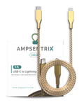 USB-C auf Lightning Kabel 1,8m Gold Non-MFI Ampsentrix Infinity