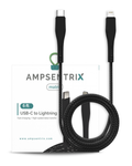 USB-C to Lightning Cable (Non-MFi) (1.8 m / 6 ft) (AmpSentrix Matrix) (Black)
