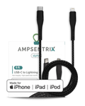 Lightning auf USB-C Kabel (MFI) 1,8 m (6 ft) AmpSentrix Alpha Schwarz