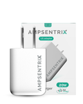 Ampsentrix 20W USB-C & USB-A Wandadapter mit 2 Steckplätzen