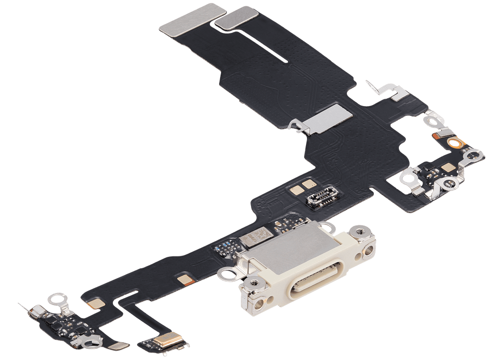 Ladebuchse-Flexkabel für iPhone 15 (Aftermarket Plus) (Gelb)