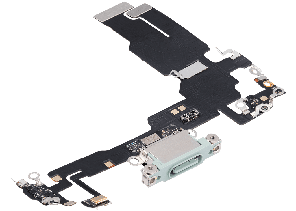 Ladebuchse-Flexkabel für iPhone 15 (Aftermarket Plus) (Grün)