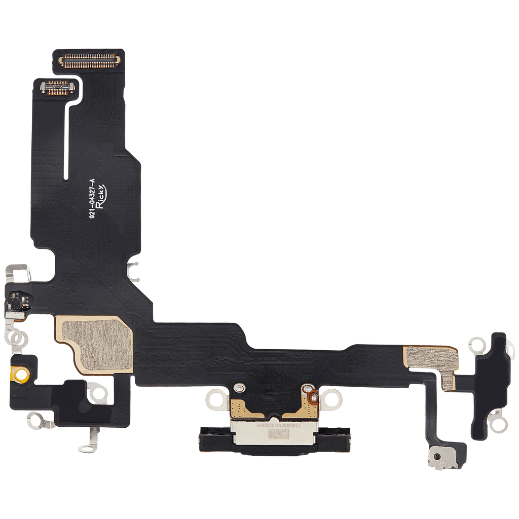 Ladebuchse-Flexkabel für iPhone 15 (Aftermarket Plus) (Schwarz)