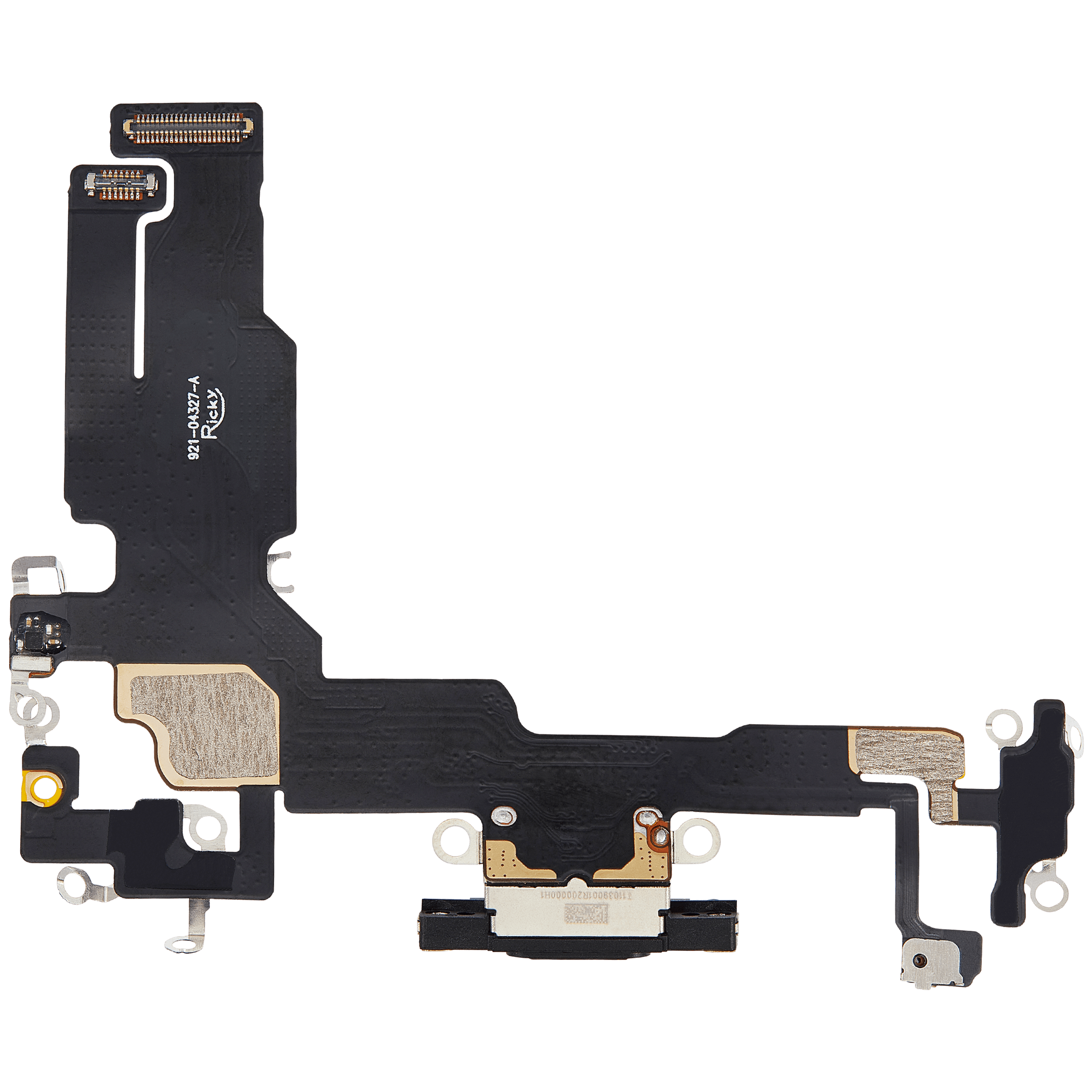 Ladebuchse-Flexkabel für iPhone 15 (Aftermarket Plus) (Schwarz)