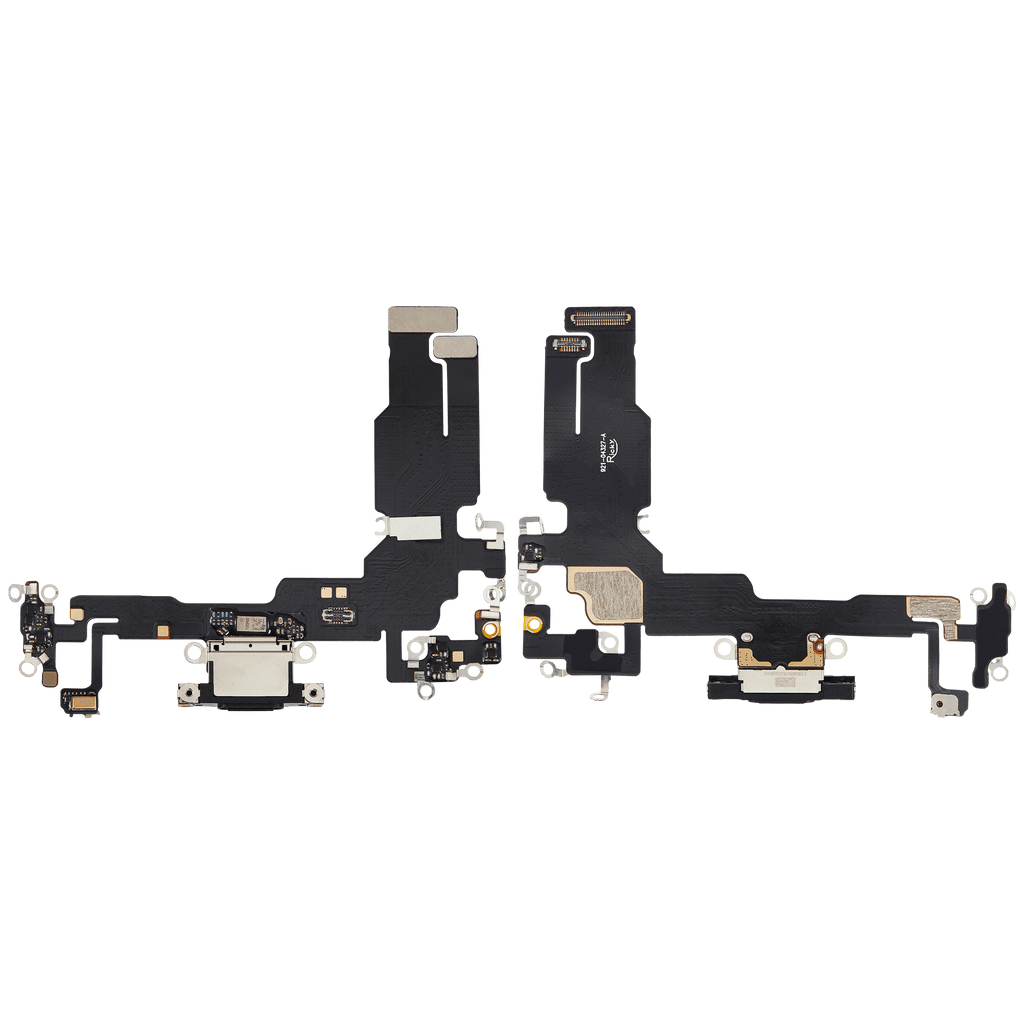 Ladebuchse-Flexkabel für iPhone 15 (Aftermarket Plus) (Schwarz)