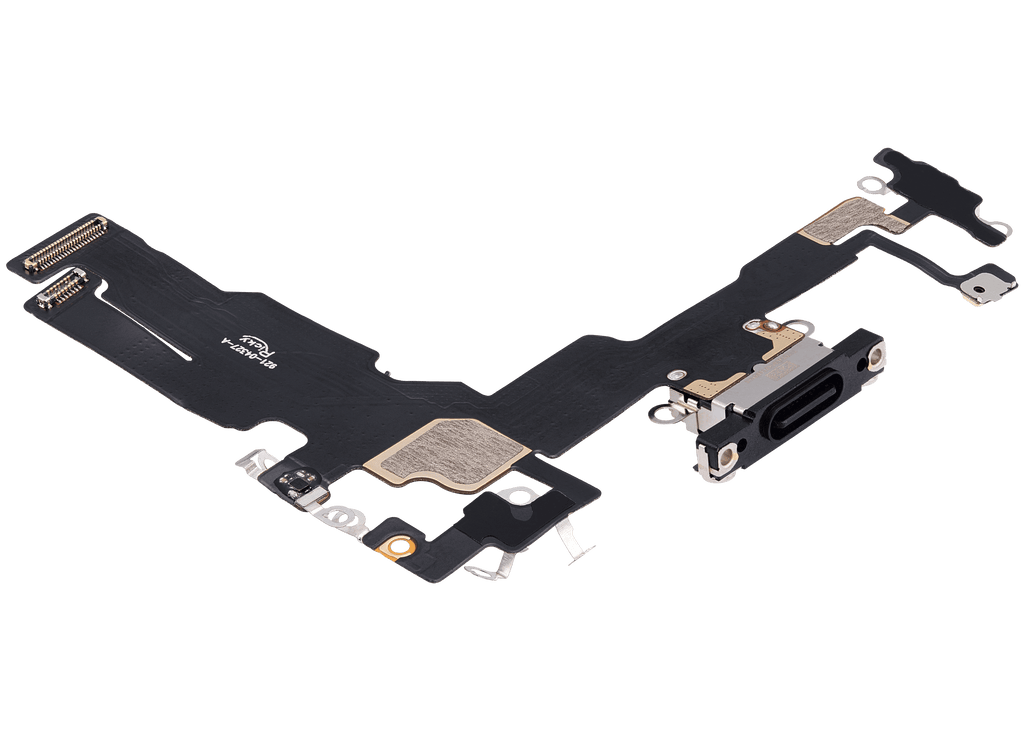 Ladebuchse-Flexkabel für iPhone 15 (Aftermarket Plus) (Schwarz)